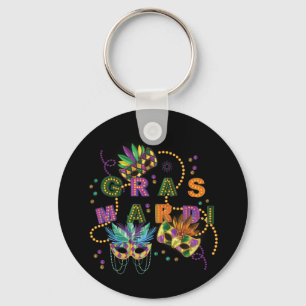 Modern Mardi Gras Key Ring