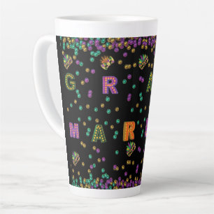 Modern Mardi Gras Latte Mug