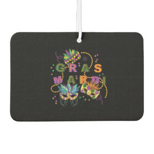 Modern Mardi Gras Pattern Car Air Freshener