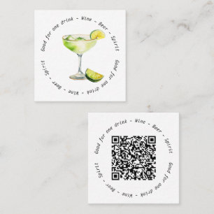Modern Margarita Business Event Drink Voucher Square Business Card
