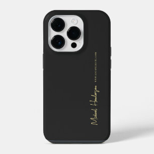 Modern Marketing Professional Black Gold iPhone 14 Pro Case