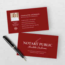 Modern Maroon Notary Public Photo