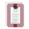 Modern Maroon Stripe Graduation Party Invitation