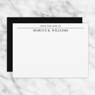 Modern Masculine Black and White Card