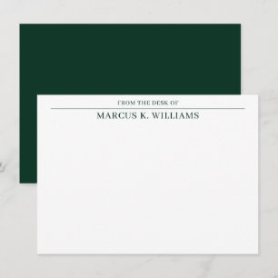 Modern Masculine Green and White Card