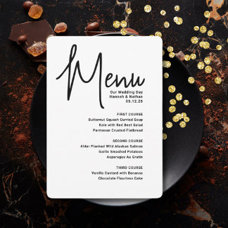 Modern Mashup Menu Wedding