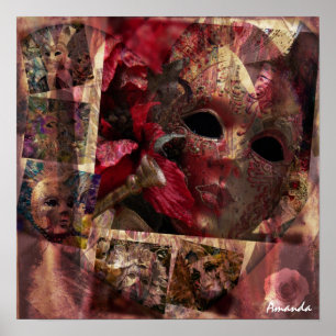 Modern Masks Design Poster