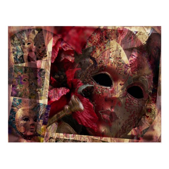 Modern Masks Postcard