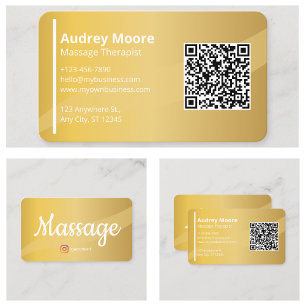 Modern Massage Therapist Elegant Templates Business Card