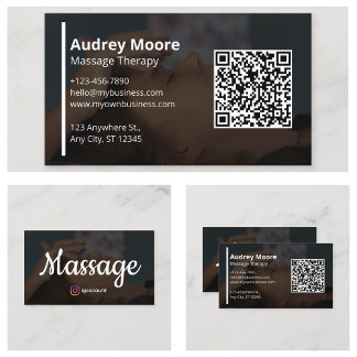 Modern Massage Therapists Business Card