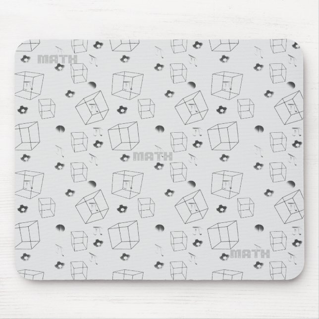 Modern Math Black And White Pattern  Mouse Mat (Front)