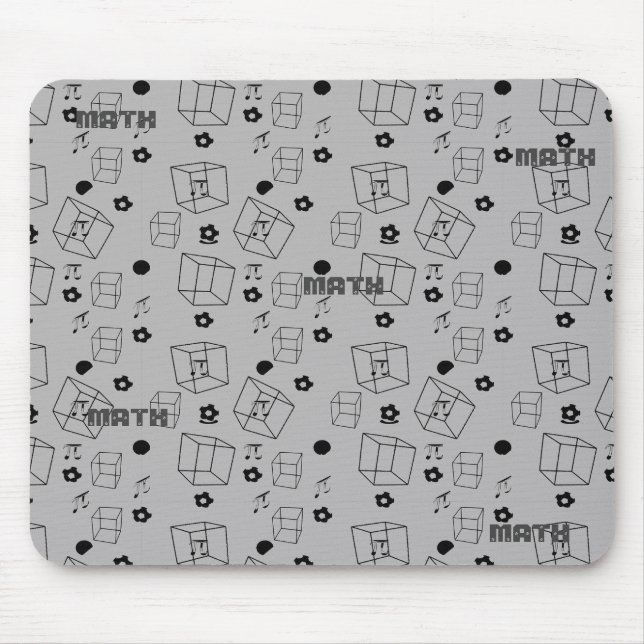 Modern Math Black And White Pattern  Mouse Mat (Front)