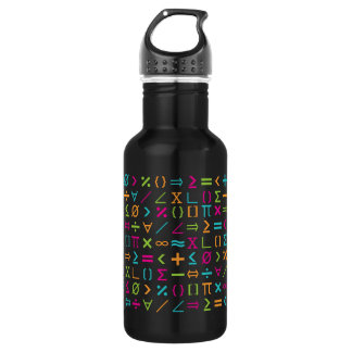 Modern Math Signs & Symbols Pattern 532 Ml Water Bottle