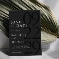Modern Matte Black Minimalist Wedding