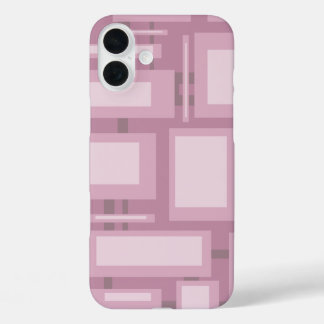 Modern Mauve Abstract iPhone 16 Plus Case