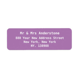 Modern mauve chic script simple return address