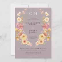 Modern Mauve Hydrangea & Zinnia Garden Wedding