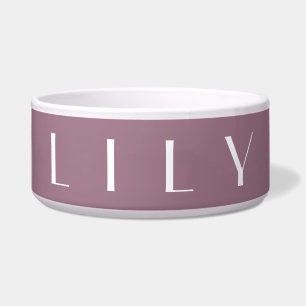 Modern Mauve Luxury Personalised Minimal Name Bowl