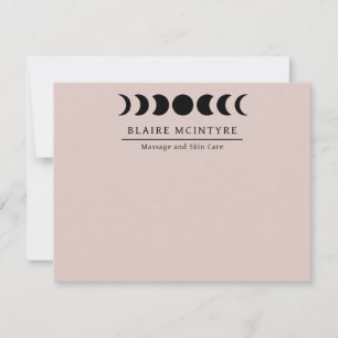Modern Mauve Moon Phases Elegant Card