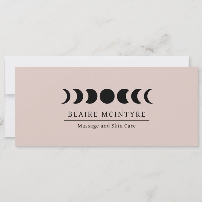 Modern Mauve Moon Phases Elegant Gift Certificate (Front)