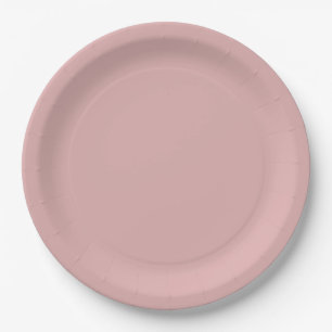 Modern mauve pink Plain Solid Colour Paper Plate