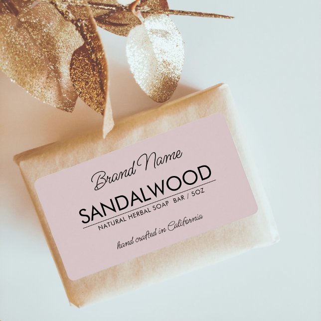 Modern mauve simple cosmetics soap label (Creator Uploaded)