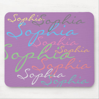 Modern Maximalist Custom Name Unique Typography Mouse Mat