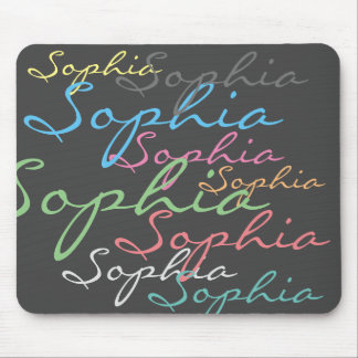 Modern Maximalist Custom Name Unique Typography Mouse Mat