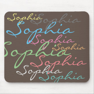 Modern Maximalist Custom Name Unique Typography Mouse Mat