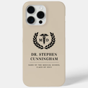 Modern MD Doctor of Medicine Med School Graduation iPhone 15 Pro Max Case