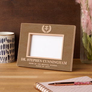 Modern MD Doctor of Medicine Med School Graduation Etched Frames