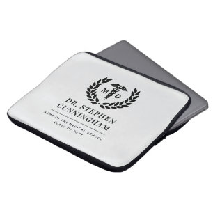Modern MD Doctor of Medicine Med School Graduation Laptop Sleeve