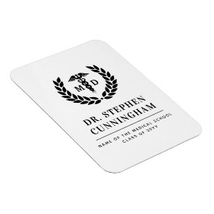 Modern MD Doctor of Medicine Med School Graduation Magnet