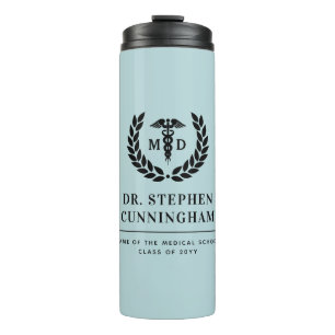 Modern MD Doctor of Medicine Med School Graduation Thermal Tumbler