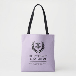 Modern MD Doctor of Medicine Med School Graduation Tote Bag