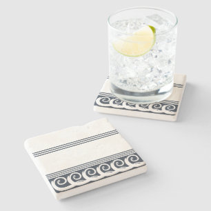 Modern Meander Stone Coaster