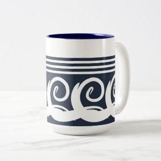 Modern Meander Two-Tone Coffee Mug