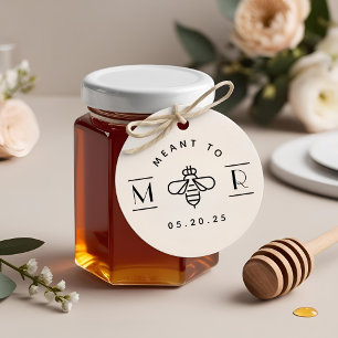 Modern Meant to Bee Honey Wedding Favor Self-inking Stamp