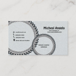 Modern Mechanic Business Card – Gray Circle Design