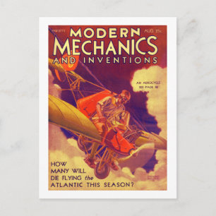 "Modern Mechanix" 1931 Vintage Magazine Cover Postcard