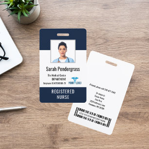 Modern Medical Centre Nurse Photo ID ID Badge