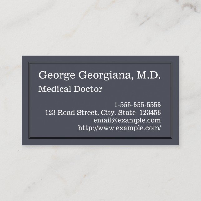 Modern Medical Doctor Business Card (Front)