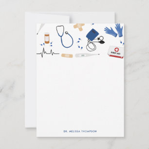 Modern Medical Doctor Nurse Pattern Card