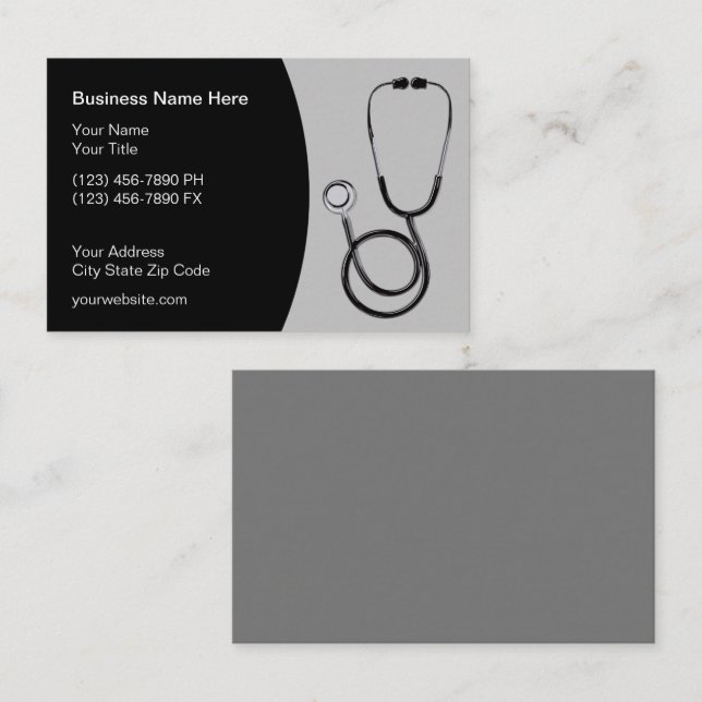 Modern Medical Doctor Office Business Cards (Front/Back)