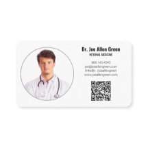 Modern Medical Doctor Photo QR Code Minimalist 👩‍