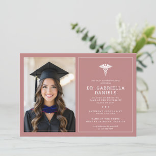 Modern Medical School Graduate Doctor Graduation Invitation