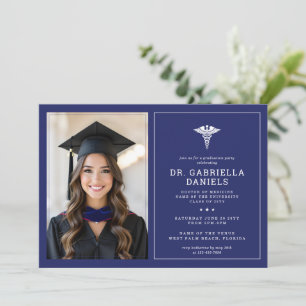 Modern Medical School Graduate Doctor Graduation Invitation