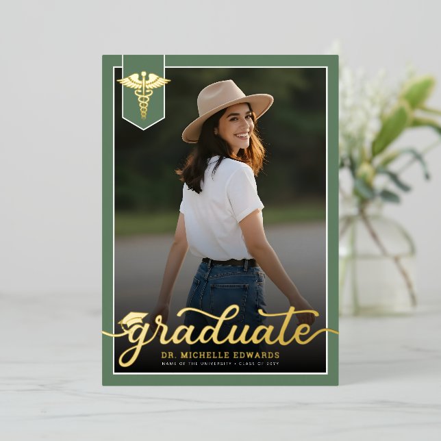 Modern Medical School Graduate Photo Graduation (Standing Front)