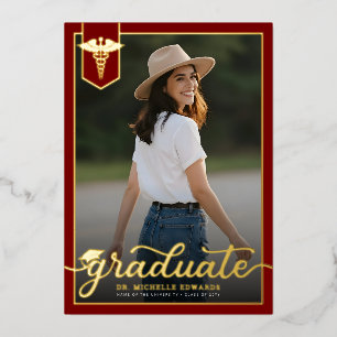 Modern Medical School Graduate Photo Graduation