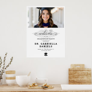Modern Medical School Graduation Photo Welcome Poster